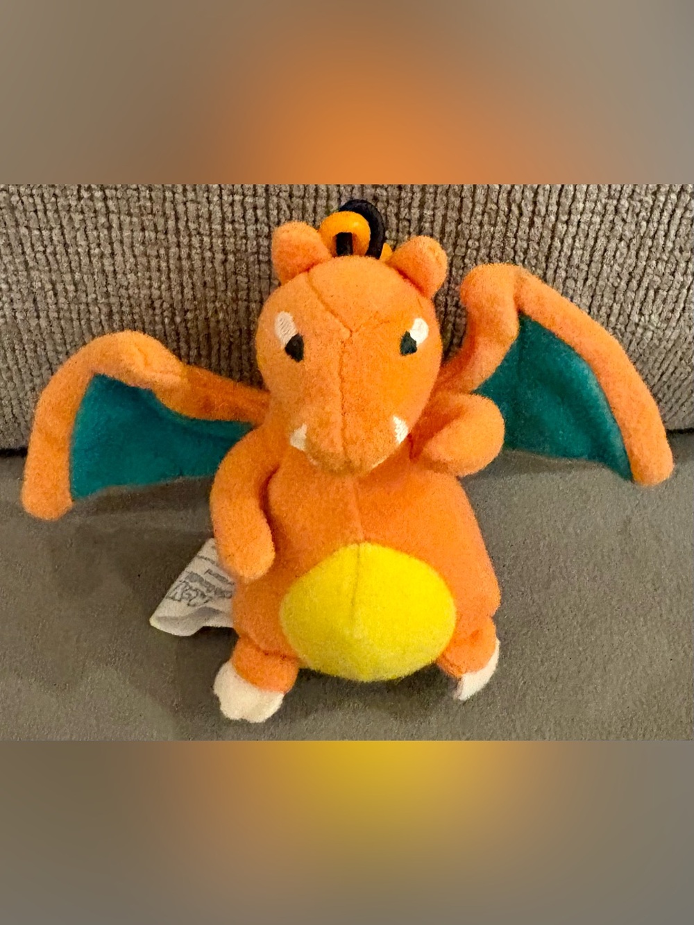Pokemon Charizard Plush Keychain Toy Nintendo 1998 Dangler #06 Backpack Clip VTG